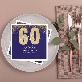 Hello 60! - Elegant 60th Birthday Woman Serviette