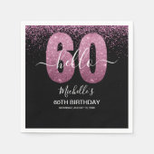 Hello 60! - Modern 60th Birthday Woman Serviette (Vorderseite)