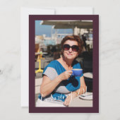 Hello 70 years modern birthday with photo einladung (Rückseite)