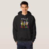 Hello 8th Grade  Back To School Gnomies Tie Dye Hoodie (Vorne ganz)