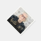 Hello 90 Ninetieth Birthday Party Foto Serviette (Ecke)