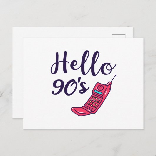 Hello 90s Handy Postkarte (Vorne/Hinten)