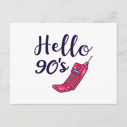Hello 90s Handy Postkarte (Vorderseite)