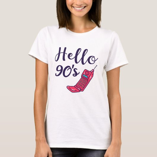 Hello 90s Handy T-Shirt (Vorderseite)