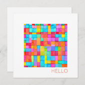 HELLO Abstrakt Art Moderne und bunte Happy Fun (Vorne/Hinten)