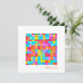 HELLO Abstrakt Art Moderne und bunte Happy Fun (Stehend Vorderseite)