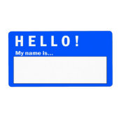 Hello Abzeichen Name Abzeichen Labels (Vorne)