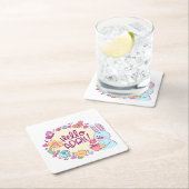 Hello april rechteckiger pappuntersetzer (Vor Ort)