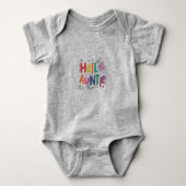 Hello Auntie Baby Body Anzug Baby Strampler (Vorderseite)