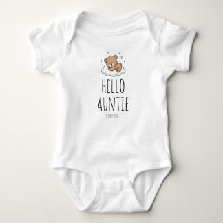 Hello Auntie Pregnancy Announcement for Aunt Baby Strampler