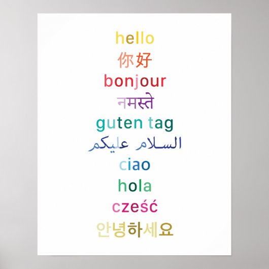 "Hello" aus der ganzen Welt - 16x20 Poster (Vorne)