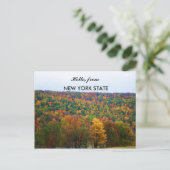 HELLO AUS NEW YORK STAAT IM HERBST Postkarte (Stehend Vorderseite)