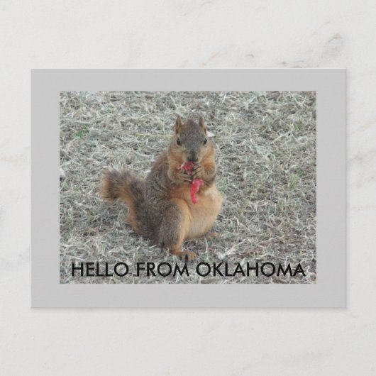HELLO AUS OKLAHOMA POSTKARTE (Vorderseite)