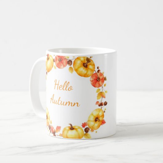 Hello Autumn Coffee Tasse (Vorderseite Links)