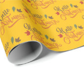 Hello Autumn Erntedank Wrapping Paper Geschenkpapier (Rolleneckpunkt)