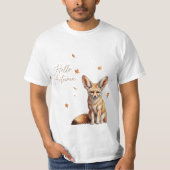 Hello Autumn Fennec Fox T-Shirt (Vorderseite)