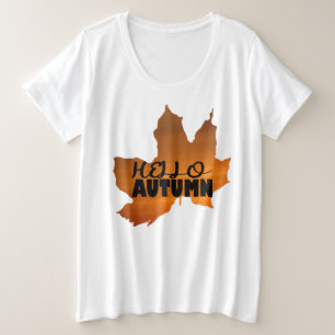 HELLO AUTUMN. GROßE GRÖßE T-Shirt