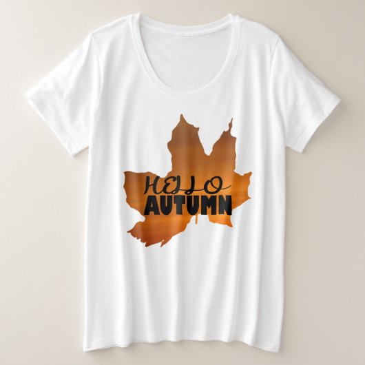HELLO AUTUMN. GROßE GRÖßE T-Shirt (Design vorne)