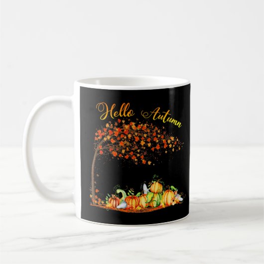 Hello Autumn Hello Fall Pumpkin Fall Lover Thanksg Kaffeetasse (Links)