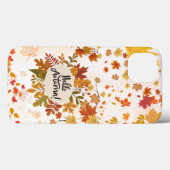 Hello Autumn Herbstlaub Phone Case (Rückseite (Horizontal))