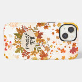Hello Autumn Herbstlaub Phone Case iPhone Hülle (Rückseite (Horizontal))
