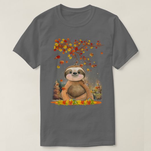 Hello Autumn Maple Sloth Leaf Fall Niedlich Sloths T-Shirt (Design vorne)