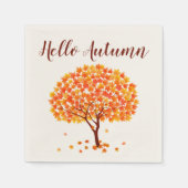 Hello Autumn Maple Tree Serviette (Vorderseite)