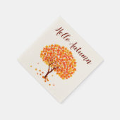 Hello Autumn Maple Tree Serviette (Ecke)