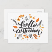 Hello Autumn Postcard Postkarte (Vorne/Hinten)