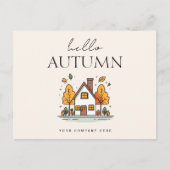 Hello Autumn Real Anwesen Farm Postcard Postkarte (Vorderseite)