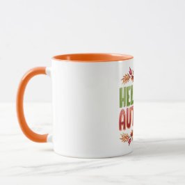 Hello Autumn Two-Tone Mug | Cozy Fall Gift Tasse
