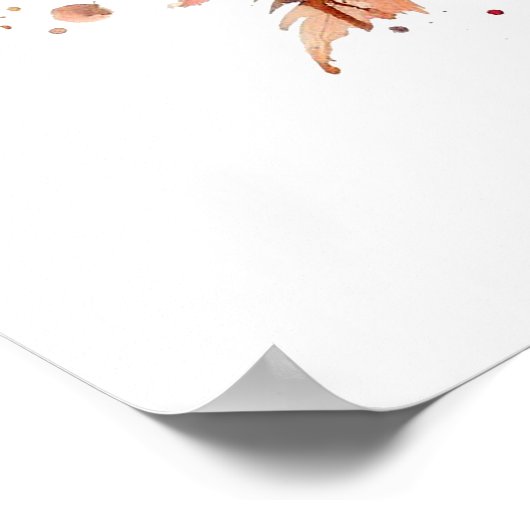 Hello Autumn Wild Blume Poster (Ecke)