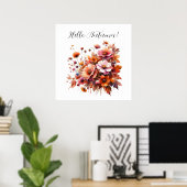 Hello Autumn Wild Blume Poster (Heimbüro)