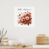 Hello Autumn Wild Blume Poster (Küche)