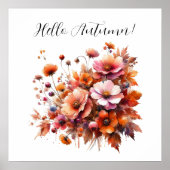 Hello Autumn Wild Blume Poster (Vorne)