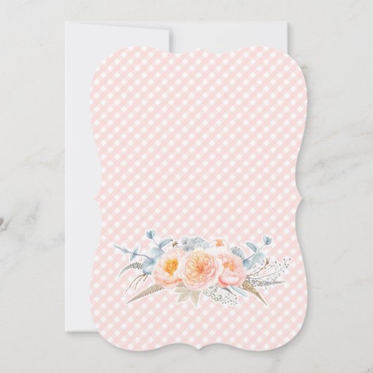 HELLO BABIES Peach Twins Baby Dusche oder Sip Sieh Einladung (Rückseite)