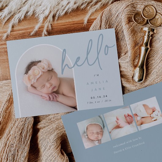 Hello Baby | Ankündigung von Foto zur Geburt