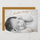 Hello Baby - Ankündigung von Neugeborenen (Vorne/Hinten)