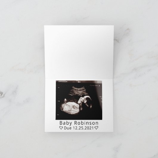 Hello Baby Announccard Ankündigung (Innenseite)