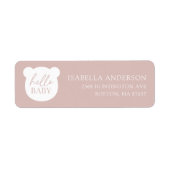 Hello Baby Bear Baby Showadresse (Vorne)