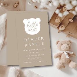 Hello Baby Bear Diaper Raffle Begleitkarte