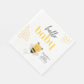 Hello Baby Bee: Sweet Baby Shower Napkins Serviette (Ecke)