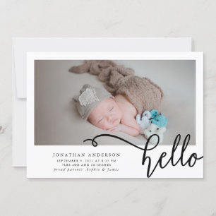 Hello Baby Birth Foto Collage Ankündigung