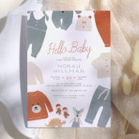 Hello Baby | Blue Boho Clothes Boy Baby Shooter