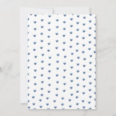 Hello Baby Blue Wildblume Botanical Baby Dusche Einladung (Rückseite)