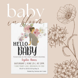 Hello Baby Boho Botanical Baby Shower Einladung