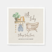 Hello Baby Boho Kinderzimmer Neutral Baby Dusche Serviette (Vorderseite)