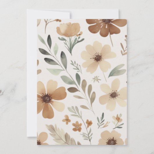 Hello Baby Boho Neutral Bear Basket Einladung (Rückseite)