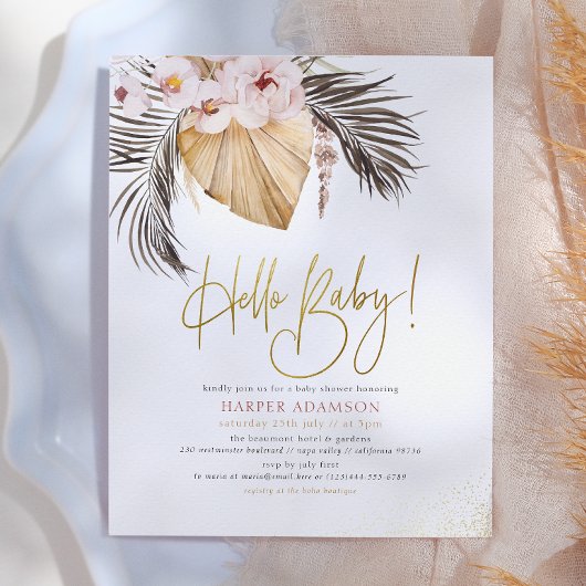 Hello Baby | Boho Pampas Grass & Dried Palm Budget