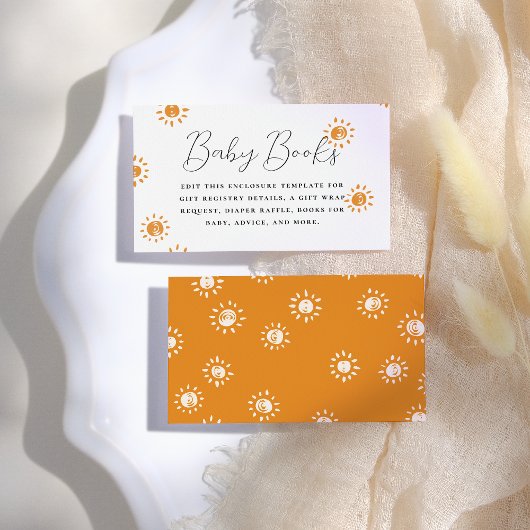 Hello Baby | Boho Sunshine Baby Dusche Begleitkarte